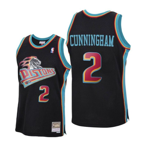 Баскетбольная Джерси Mitchell And Ness Detroit Pistons №2 Cade Cunningham "Black"
