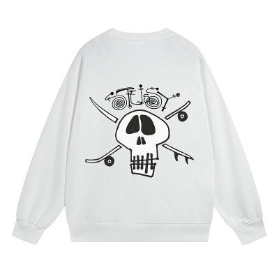 Свитшот Stussy Skull And Crossed Swords "White" фото № 2
