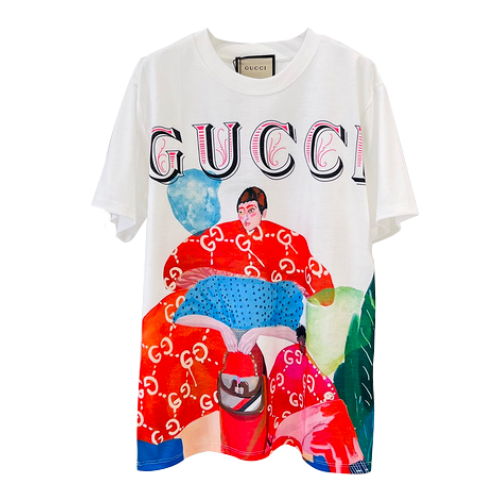 Футболка Gucci Art of People "White, Red"