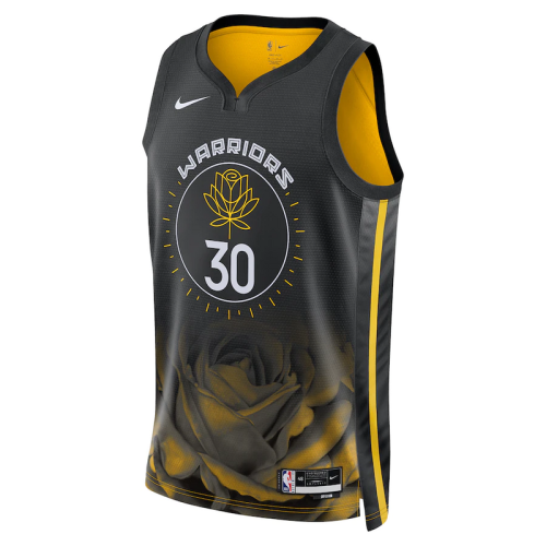 Баскетбольная Джерси Nike Golden State Warriors 22-23 №30 Stephen Curry "Black/Yellow"