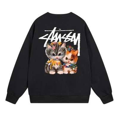 Свитшот Stussy Two Kittens "Black" фото № 2 Свитшот Stussy Two Kittens "Black" фото № 2
