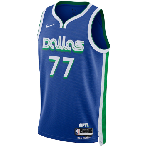 Баскетбольная Джерси Nike Dallas Mavericks 2023 №77 Luka Doncic "Blue"