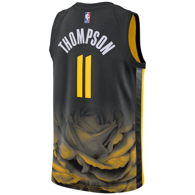 Баскетбольная Джерси Nike Golden State Warriors 22-23 №11 Klay Thompson "Black/Yellow" фото № 2