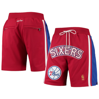 Баскетбольные Шорты Just Don Philadelphia 76ers "Red" фото № 3