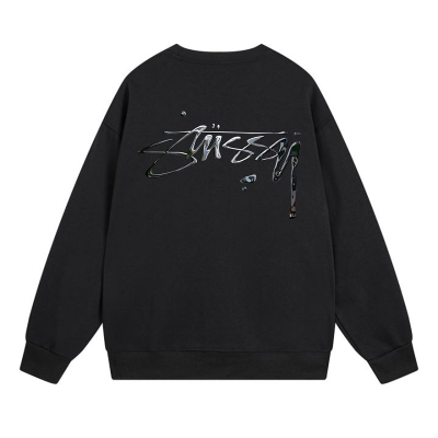 Свитшот Stussy Print Silver Brand Logo "Black" фото № 2