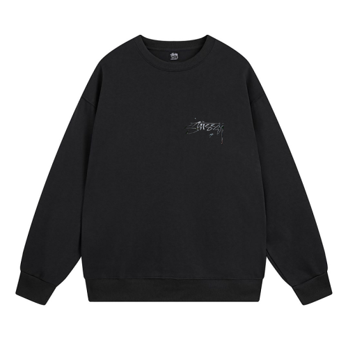 Свитшот Stussy Print Silver Brand Logo "Black"