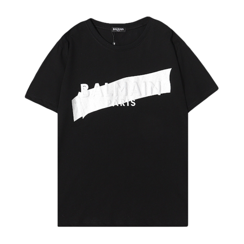 Футболка Balmain Overlap With Paint "Black"