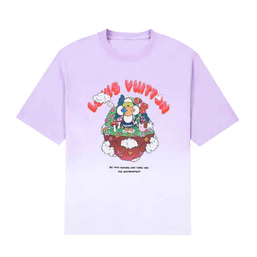 Футболка Louis Vuitton Сare for nature "Lilac"