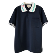 Поло Gucci White collar "Black"