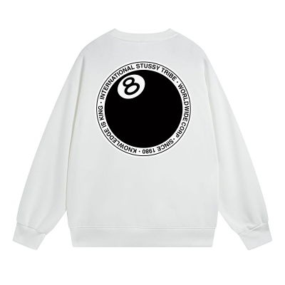 Свитшот Stussy The 8 Billiard Ball With Text Around "White" фото № 2