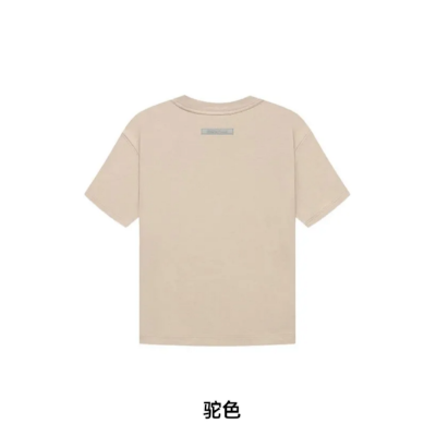 Футболка Fear Of God Logo Inscription - Classic "Beige" фото № 2