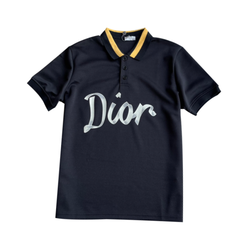 Поло Dior Yellow collar "Black"