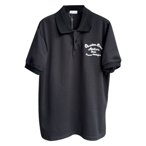 Поло Dior Elegant Inscription "Black"