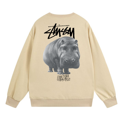 Свитшот Stussy Print Hippopotamus "Beige" фото № 2