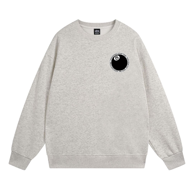 Свитшот Stussy The 8 Billiard Ball With Text Around "Light Gray" фото № 2