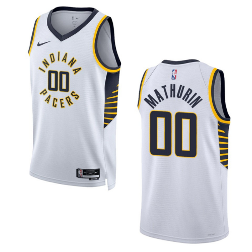 Баскетбольная Джерси Nike Indiana Pacers 22-23 №00 Bennedict Mathurin "White"