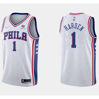 Баскетбольная Джерси Nike Philadelphia 76ers 21-22 №1 James Harden "White" фото № 2 Баскетбольная Джерси Nike Philadelphia 76ers 21-22 №1 James Harden "White" фото № 2