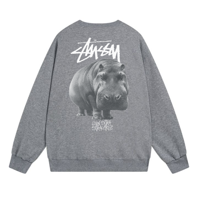 Свитшот Stussy Print Hippopotamus "Dark Gray" фото № 2