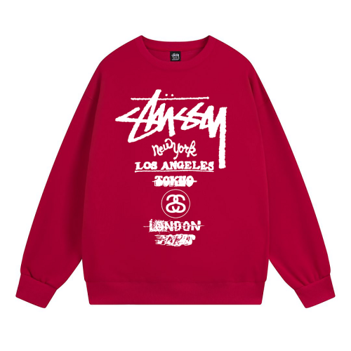 Свитшот Stussy Print List Of Cities "Red"