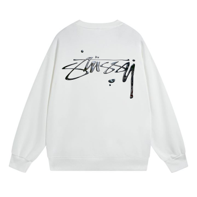 Свитшот Stussy Print Silver Brand Logo "White" фото № 2