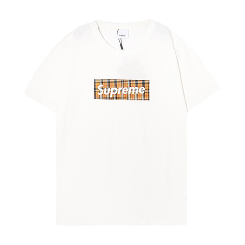 Футболка Burberry Together With Supreme "White"