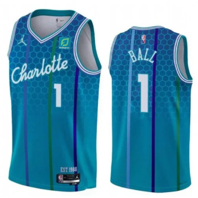 Баскетбольная Джерси NBA Charlotte Hornets №1 LaMelo Ball "Blue" фото № 2