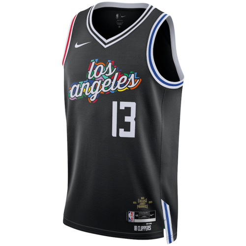 Баскетбольная Джерси Nike Los Angeles Clippers 22-23 №13 Paul George With Logo "Black"