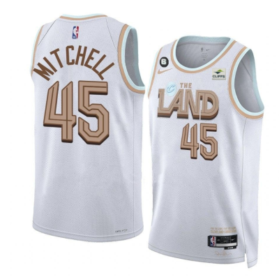 Баскетбольная Джерси Nike Cleveland Cavaliers 21-22 №45 Donovan Mitchell "White" фото № 2