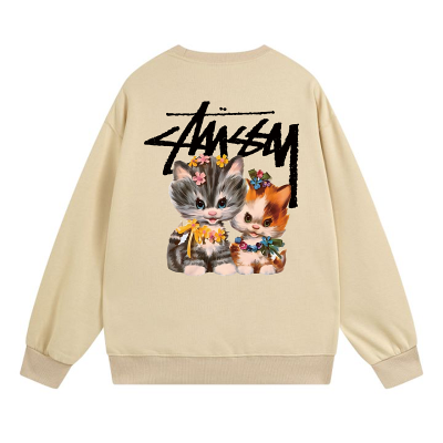 Свитшот Stussy Two Kittens "Beige" фото № 2