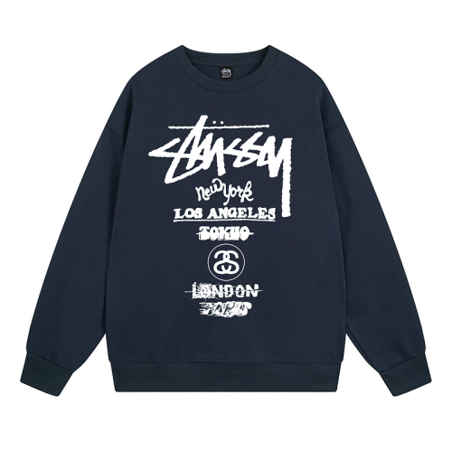 Свитшот Stussy Print List Of Cities "Blue"