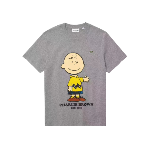 Футболка Lacoste Print of Children and Animals "Gray"