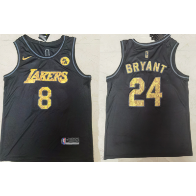 Баскетбольная Джерси Nike X NBA Los Angeles Lakers №8+24 Kobe Bryant "Black" фото № 2