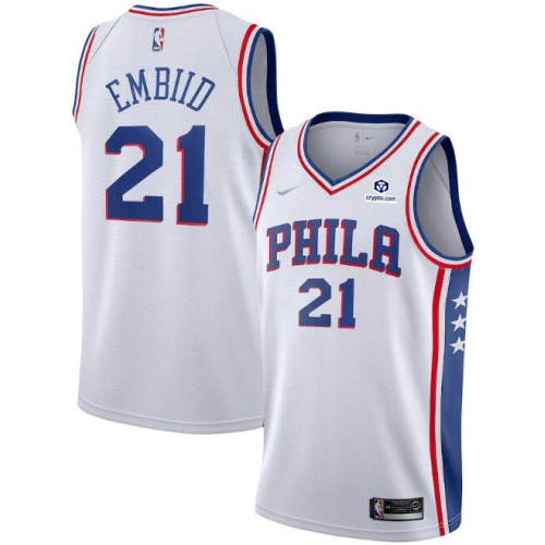 Баскетбольная Джерси Nike Philadelphia 76ers 21-22 №21 Joel Embiid "White"