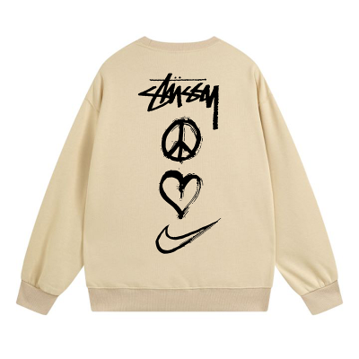 Свитшот Stussy Peace Love Nike "Beige" фото № 2