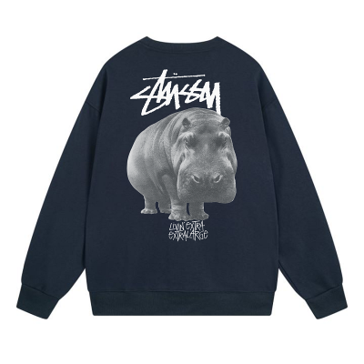 Свитшот Stussy Print Hippopotamus "Blue" фото № 2 Свитшот Stussy Print Hippopotamus "Blue" фото № 2