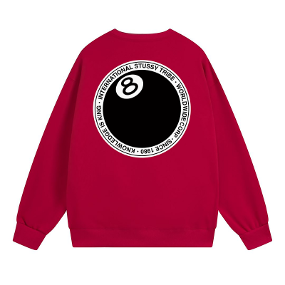 Свитшот Stussy The 8 Billiard Ball With Text Around "Red" фото № 2