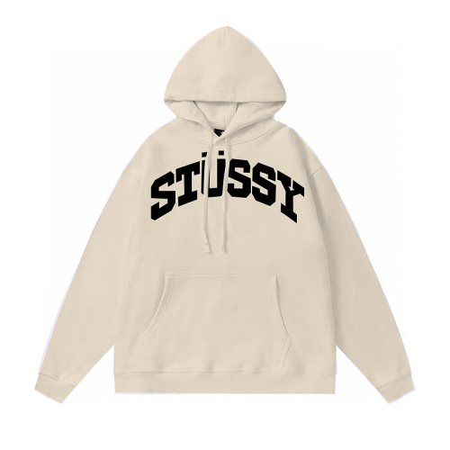 Худи Stussy With Large Text Logo In The Center "Beige"