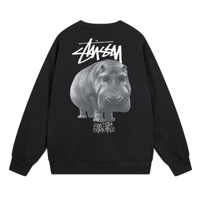 Свитшот Stussy Print Hippopotamus "Black" фото № 2
