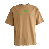 Футболка Balenciaga Short Sleeve With Brand Logo "Brown/Yellow"