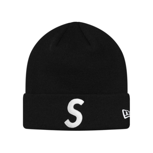 Зимняя шапка Supreme New Era S Logo "Black"