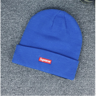 Зимняя шапка Supreme New Era S Logo "Navy Blue" фото № 3