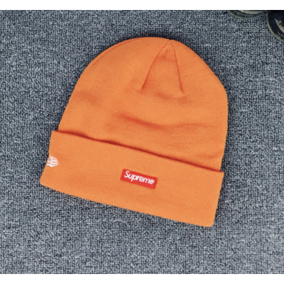 Зимняя шапка Supreme New Era S Logo "Orange" фото № 3