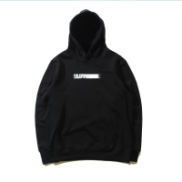 Худи Supreme "Black/White-logo"
