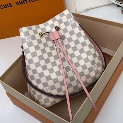 Сумка Louis Vuitton NeoNoe N40152 Damier Azur Canvas Eau De Rose Pink "White" фото № 2