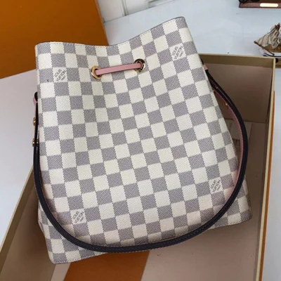 Сумка Louis Vuitton NeoNoe N40152 Damier Azur Canvas Eau De Rose Pink "White" фото № 4