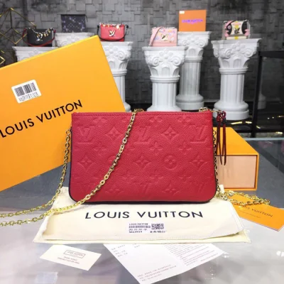 Сумка Louis Vuitton Pochette Double Zip M63916 Monogram Empreinte Leather Red "Navy Blue" фото № 4 Сумка Louis Vuitton Pochette Double Zip M63916 Monogram Empreinte Leather Red "Navy Blue" фото № 4