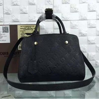 Сумка Louis Vuitton M41053 Montaigne BB Tote Bag Monogram Empreinte Leather "Black" фото № 2
