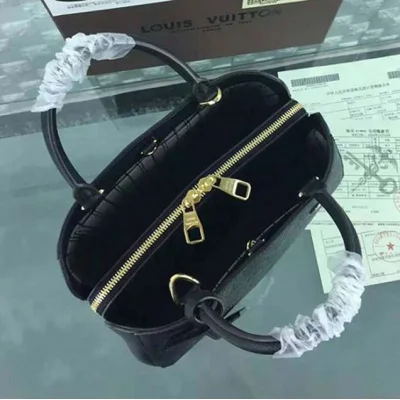 Сумка Louis Vuitton M41053 Montaigne BB Tote Bag Monogram Empreinte Leather "Black" фото № 8