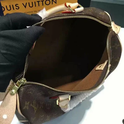 Сумка Louis Vuitton M41109 Speedy 25 Tote Bag Monogram Canvas "Brown" фото № 10