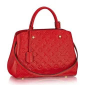 Сумка Louis Vuitton M41194 Montaigne MM Tote Bag Monogram Empreinte Leather "Red"